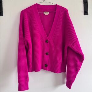 Anthropologie maeve cardigan sweater pink
